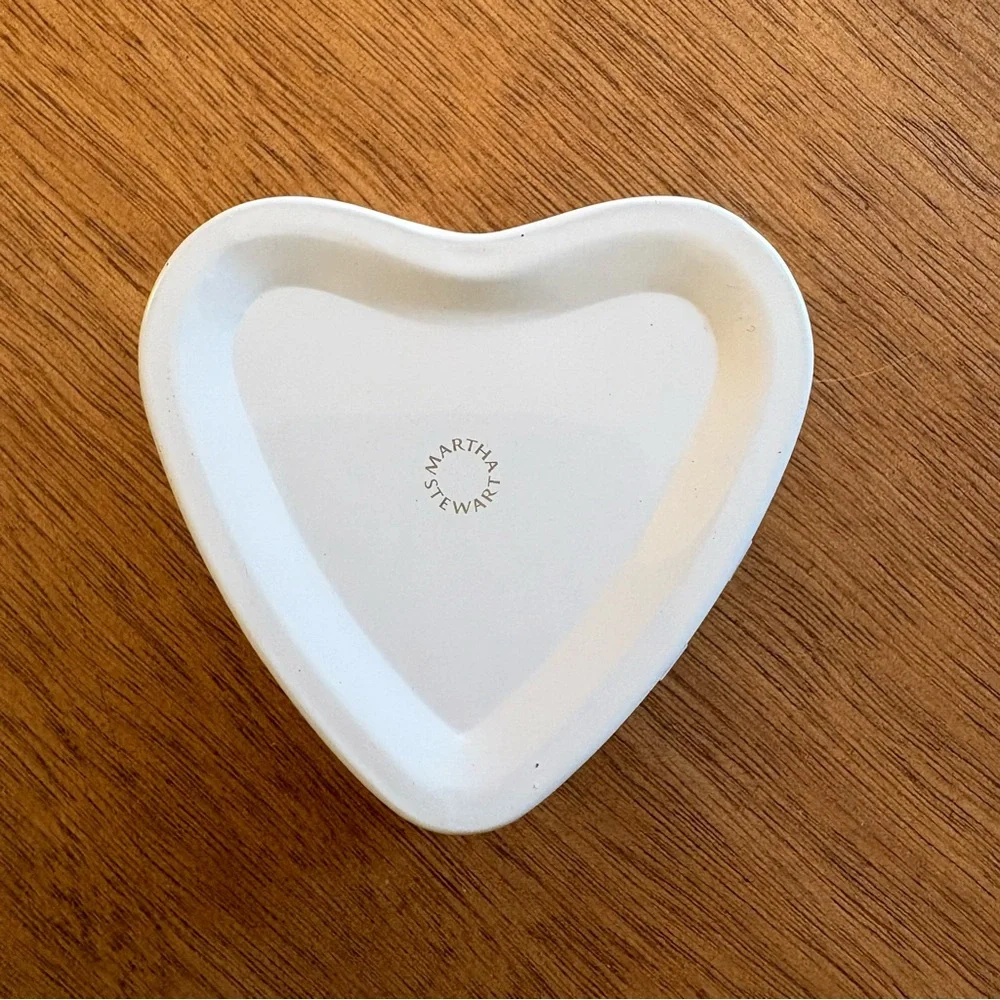 Martha Stewart White Embossed Heart Tin